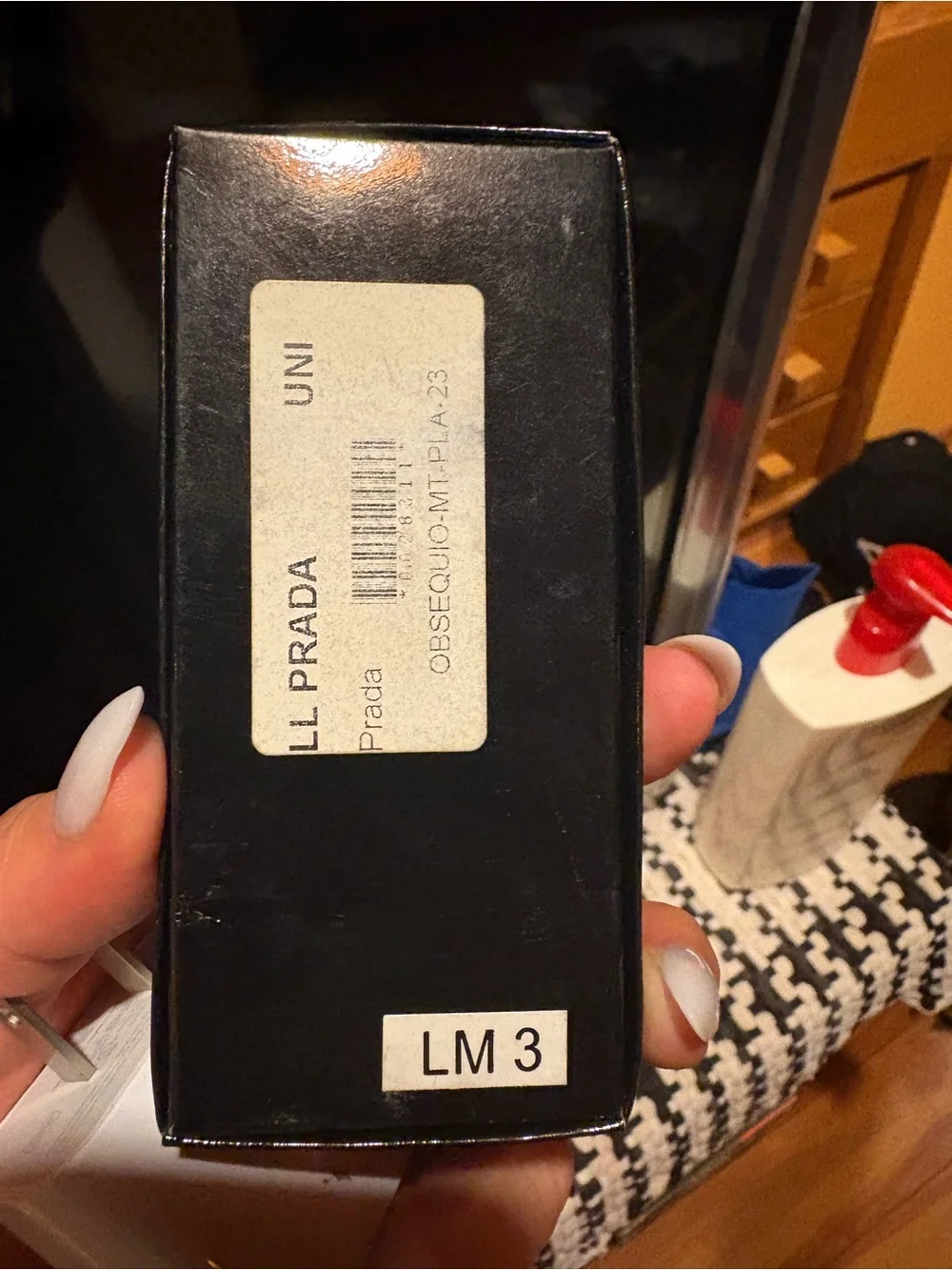 Prada Black Box with White Labels